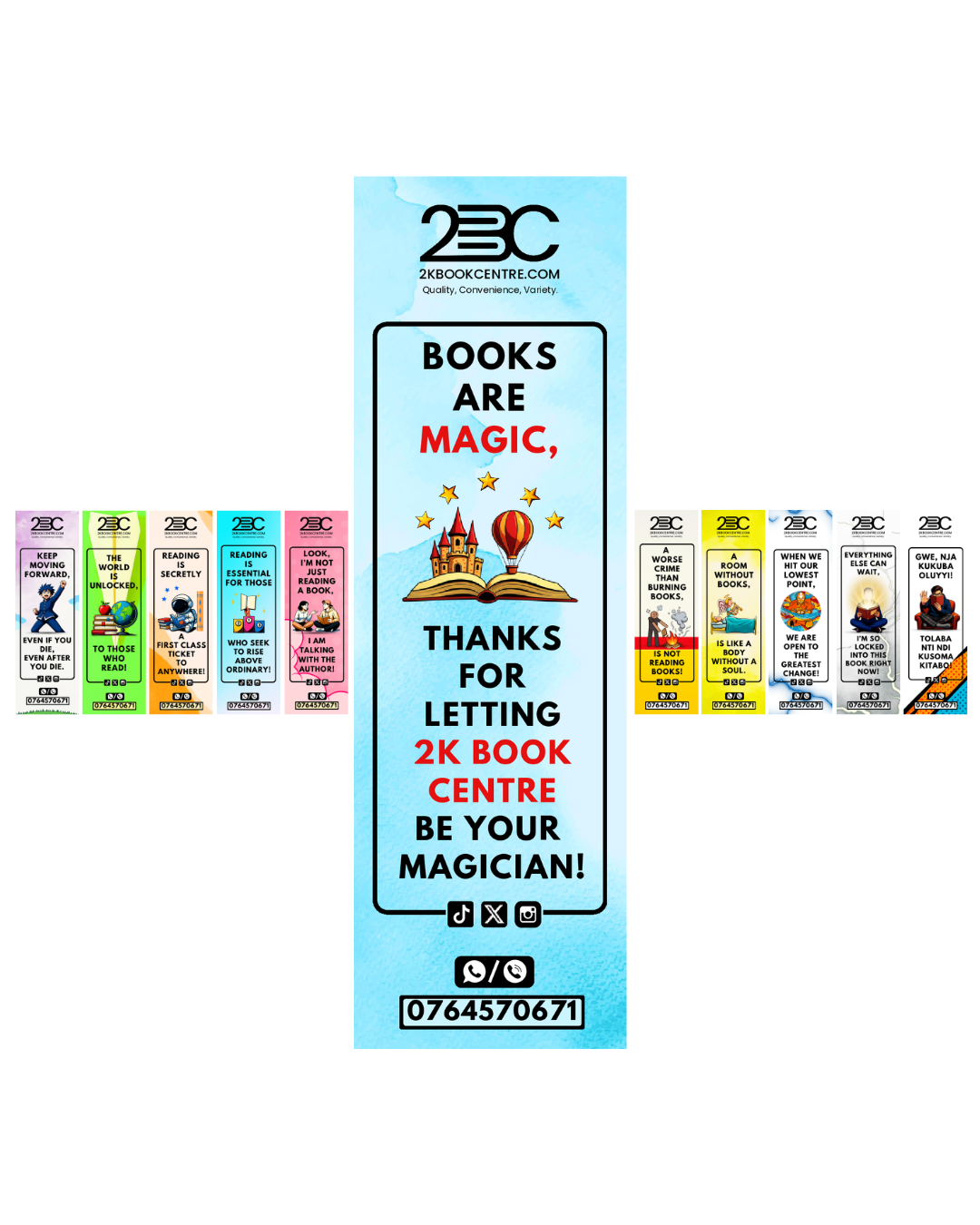 A Unique Paper Bookmark (12 Designs)